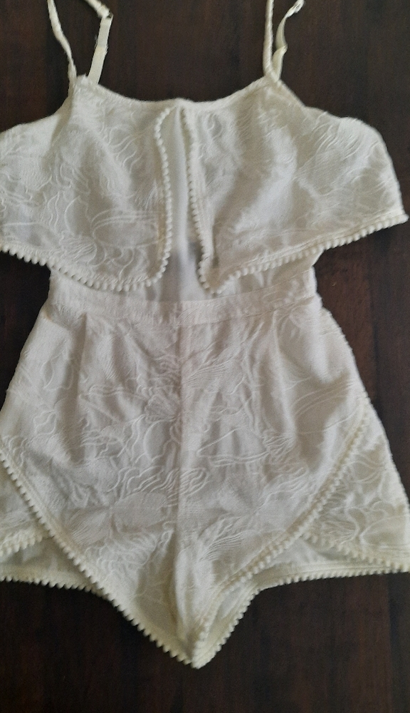 White lace romper